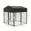 Extra Large Dog Cage Heavy Duty Metal Dog Kennel Outdoor Indoor With Waterproof Cover