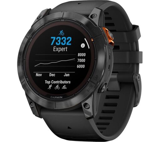 GARMIN Fenix 7X Pro Solar Smart Watch - Black, Black