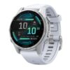 GARMIN fenix 8 AMOLED Smart Watch - Silver & Whitestone, 43 mm, Silver/Grey,White