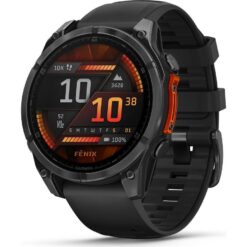 GARMIN fenix 8 AMOLED Smart Watch - Slate Grey & Black, 47 mm, Black,Silver/Grey