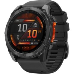 GARMIN fenix 8 AMOLED Smart Watch - Slate Grey & Black, 51 mm, Black,Silver/Grey