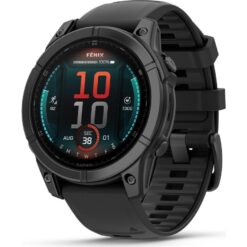 GARMIN fenix E AMOLED Smart Watch - Slate Grey Steel & Black, 47 mm, Black,Silver/Grey