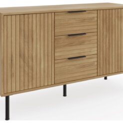 GFW Nervata 2 Door 3 Drawer Sideboard - Oak