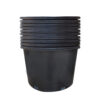 Garden Plastic Planter Nursery Pots - 10 Pcs 10 Gallon Round Black Nursery Pots For Indoor And Outdoor Plants With Drainage Hole