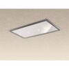 Gea Flat ceiling hood 120x60 cm. - Stainless steel/White glass with led - 800 m3/h - Baraldi