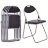 Goflame 6 Pack Folding Chair Commercial Grade Metal Guest Chair W/ Padded Seat