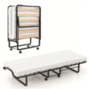 Goflame Folding Bed Portable Metal Bed 10cm Foam Mattress