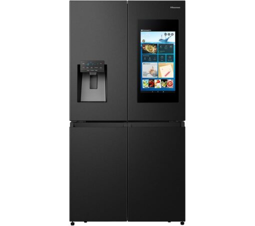 HISENSE PureFlat RQ760N4IFE Smart Fridge Freezer - Black Stainless Steel, Stainless Steel