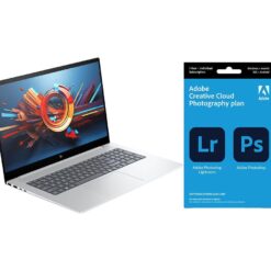 HP ENVY 17-da0500na 17.3" Laptop & Creative Cloud Photography Plan (1 Year for 1 User) Bundle - Intel® Core™ Ultra 7, 1 TB SSD, Silver, Silver/Grey