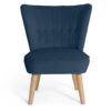 Habitat Alexis Velvet Cocktail Chair - Navy