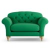 Habitat Brooker Fabric Cuddle Chair - Green - Ash Leg