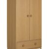 Habitat Cornelia 2 Door 1 Drawer Wardrobe - Oak