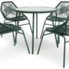 Habitat Hector 4 Seater Rattan Effect Patio Set - Green