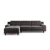 Habitat Hendricks Left Hand Corner Sofa - Grey - Black Leg