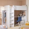 Habitat Jude High Sleeper With Wardrobe - White