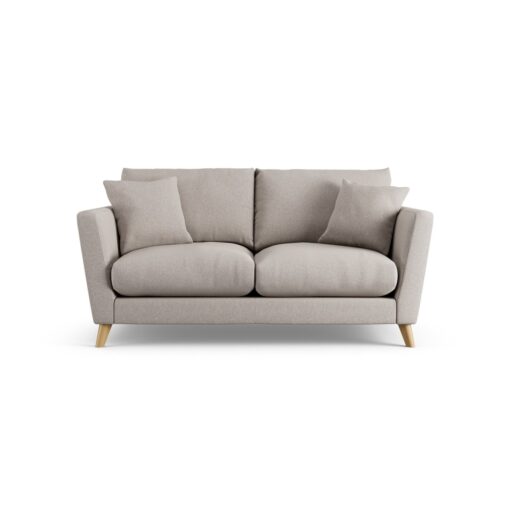 Habitat Lomond Fabric 2 Seater Sofa - Stone - Ash Leg