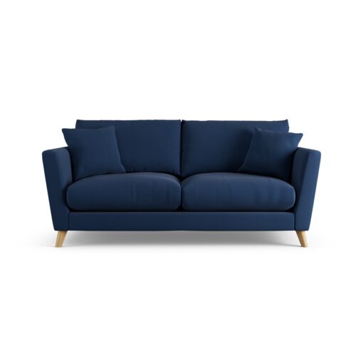 Habitat Lomond Fabric 3 Seater Sofa - Navy - Ash Leg