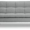 Habitat Nolan Fabric 3 Seater Clic Clac Sofa Bed-Light Grey