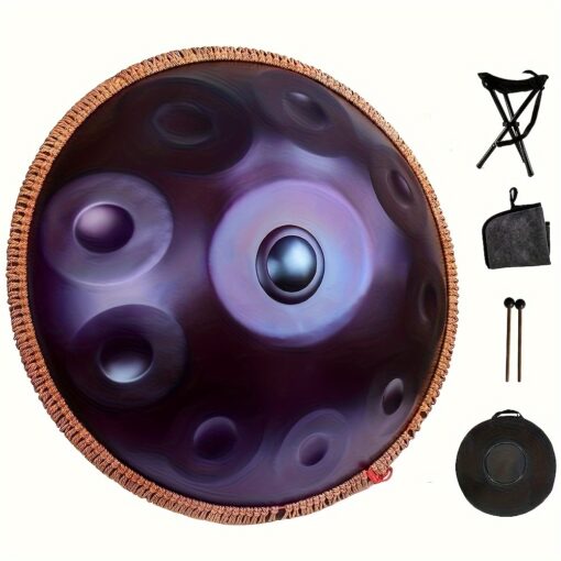 / Handpan Drum 10 Note D 22 Inch Tambor Meditation Instrument For Adults Yoga Music Drum For Beginner Sound Tongue Drum Gift, With Pan Bag, Dust-free