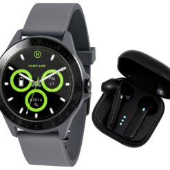 Harry Lime Grey Smart Watch and Wireless Earbud Set