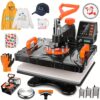 Heat Press, Heat Press Machine For T Shirts, 15" X 12" Heat Press Tshirt Press Machine 8 In 1 Multifunction Shirt Press Sublimation For Shirts Mugs