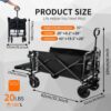 Heavy-duty Foldable Wagon Cart, Foldable Wagon With , Extra Bag And Strong Net, And Portable Camping Cart For Sports, Shopping, Camping, Fishing And