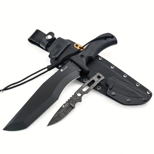 High Hardness Heavy-duty Outdoor Knife Straight Knife Outdoor Picnic Camping Fruit Knife Barbecue Wilderness Survival Tool Portable Sharp