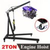 Hydraulic Folding Engine Stand Hoist Lift Jack Workshop Heavy Duty