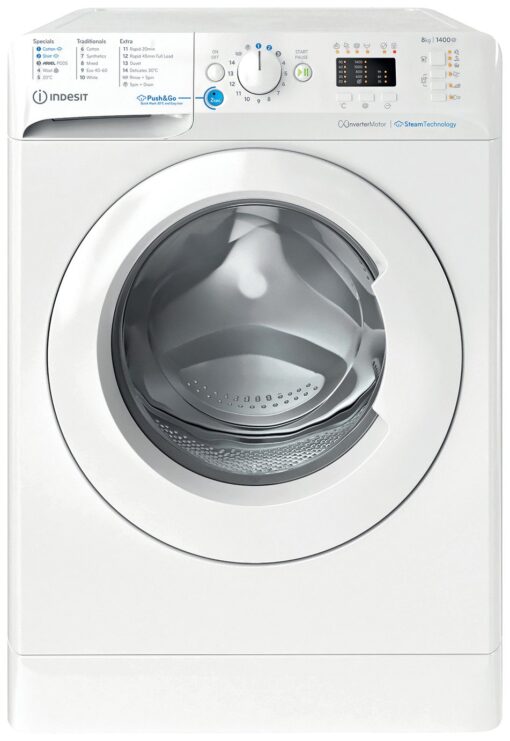 Indesit BWA81496XWVUK 8KG 1400 Spin Washing Machine - White