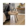 Industrial bedside table Peplow Solid Mango Wood - Brown