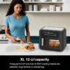 Intelligent Touch Screen Dual Basket Air Fryer, Xl Large Capacity, 2-in-1, 3.5qt Air Fryer+8qt Oven, Healthy Without Frying, Grilling, Dehydration,