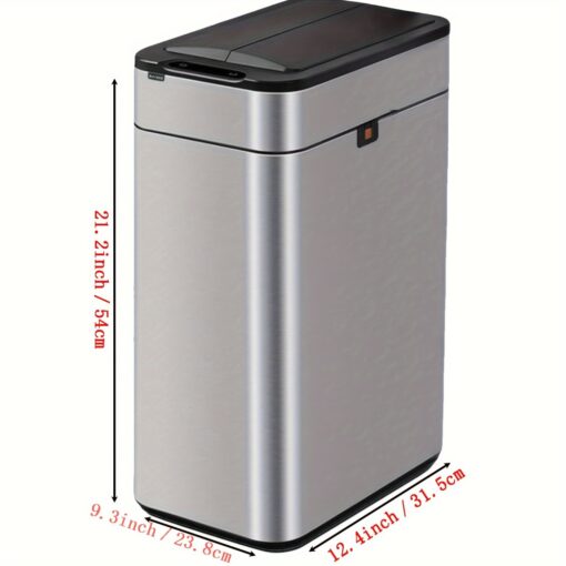 Jah 30l/40l Intelligent Induction Trash Can, Stainless Steel 430, Automatic Bagging With Lid, Quick 0.2s Sensor Open, Low Noise Close In 10s,