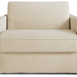 Jay-Be Slim Fabric Cuddle Chair Sofa Bed - Cream