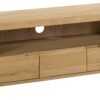 Julian Bowen Curve 3 Drawer TV Unit - Oak