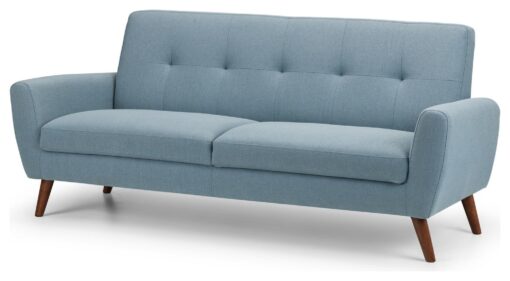 Julian Bowen Monza Fabric 3 Seater Sofa - Blue