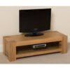 Kuba Solid Oak Small Widescreen tv Unit with Storage