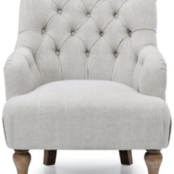 Kyoto Charlie Fabric Armchair - Cream