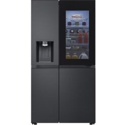 LG InstaView GSXE90EVDD American-Style Smart Fridge Freezer - Essence Black Steel, Silver/Grey,Black