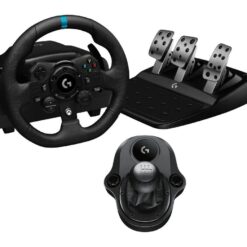 LOGITECH G923 Racing Wheel, Pedals & Driving Force Shifter - Xbox & PC, Black