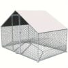 Large Chicken Coop Big Metal Chicken House Chicken Pen With Waterproof Cover, Anti-ultraviolet Cover For Outdoor Use