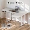 Large Standing Desk Electric L Shape Stand Up Desk With Square Lifting Table 71x43 Inch 63x43 Inch, With Dual Motor And Memory Controller, Adjustable