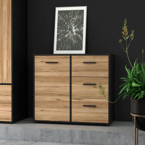 Laur 3 Drawer 94.7cm W Combi Chest of Drawers