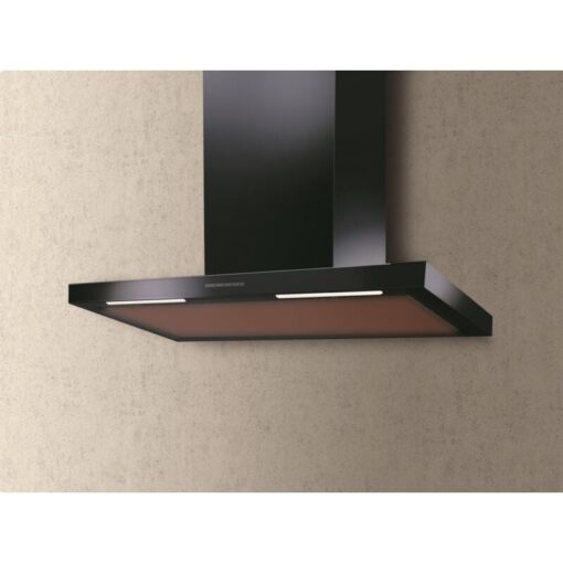 Lea wall hood 90x50 cm. - Black - 800 m3/h - Drydrop - Baraldi