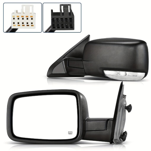 Left Driver Side Mirror For 1500 2009-2016 For -5500 2010-2016 Mirror Power Adjustable Led Turn Signal And Manual Folding