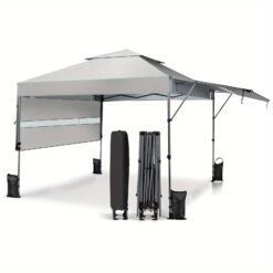 Lifezeal 10'x17.6' Outdoor Instant Pop-up Canopy Tent Dual Half Awnings Adjust Patio