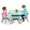 Lifezeal Children Kids Activity Table & Chair Set Play Furniture W/ Storage Outdoor/ Indoor