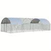 Lifezeal Large Metal Chicken Coop Outdoor Galvanized Dome Shaped Cage W/cover 9 Ft X25 Ft