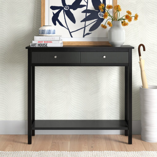 Lorriane 90cm Console Table for Living Room Furniture, 2 Drawers Hallway Table