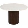 Luxor Mango Wood Dining Table Round With Marble Top