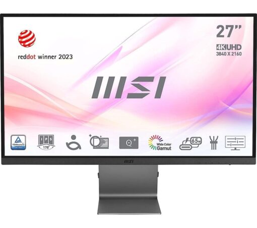 MSI Modern MD271UL 4K Ultra HD 27" IPS Monitor - Grey, Black